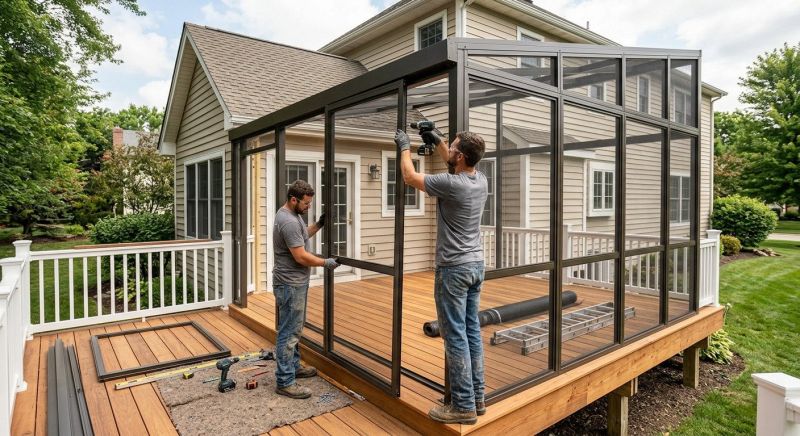 Deck Enclosure Installation in Longmont, CO
