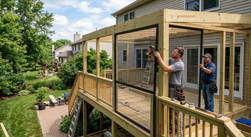 Deck Enclosure Installation in Knoxville, TN