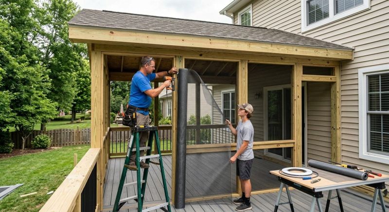 Porch Enclosure Installation in Asheville, NC